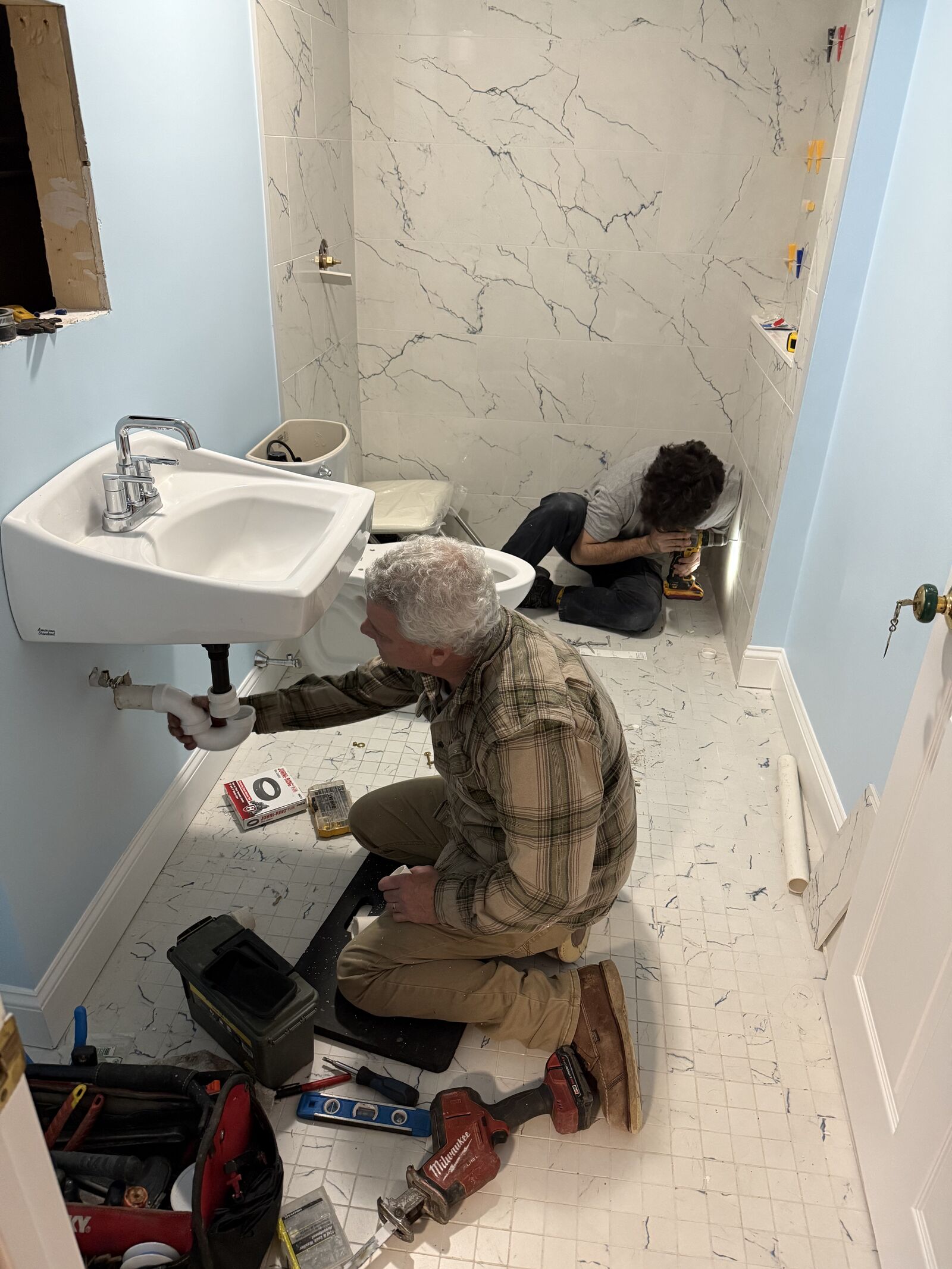 Bathroom remodel plumbing by Kiley Plumbing in Holliston MA